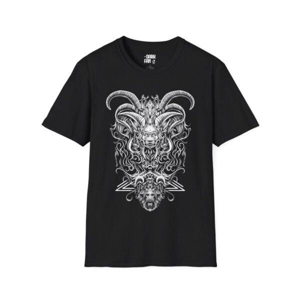 A T-shirt adorned with an intricate shaman motif, illustrating the shaman's prowess in navigating spiritual dimensions and commanding ethereal energies.