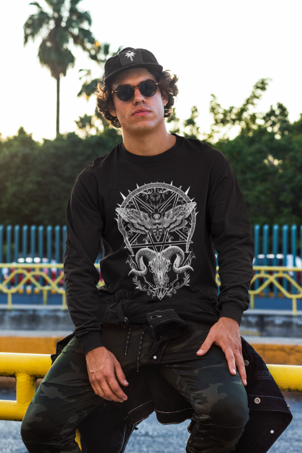 Moth and death Demon-inspired clothing Long Tee